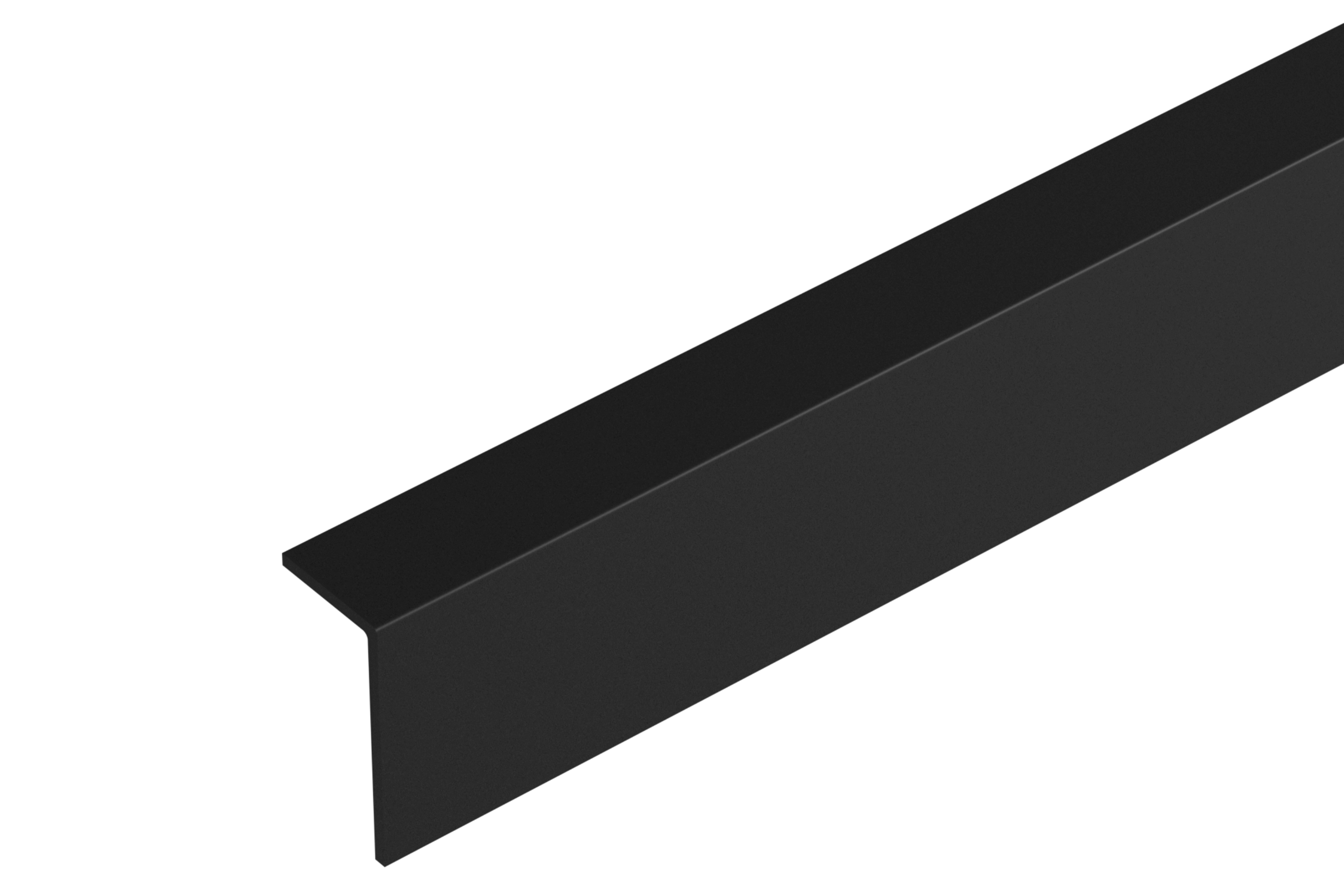 PVC angle 20x10x1.1mm Cezar Black RAL9005 Matt 1m