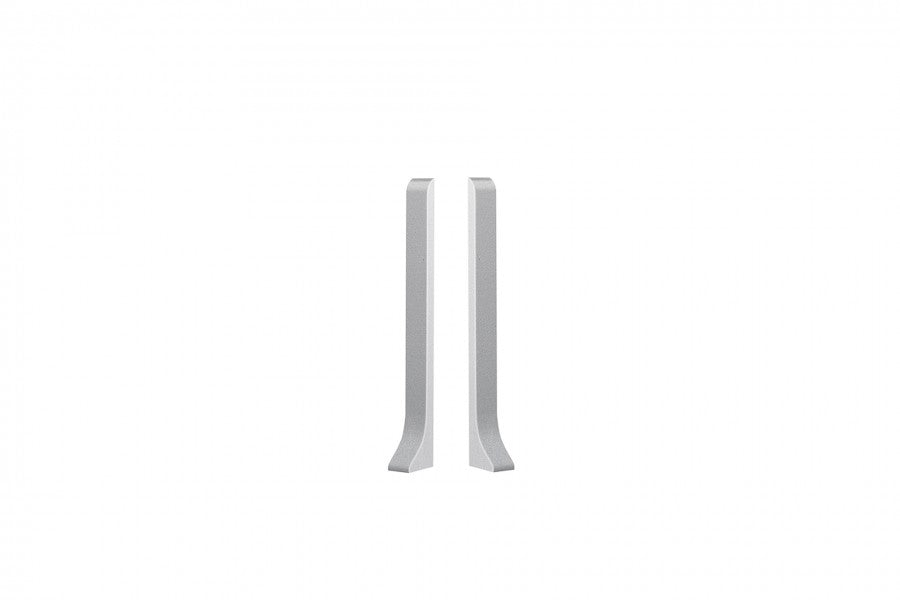 Zaślepki do listwy przypodłogowej 59mm 1kpl=2szt(L+P) Cezar Srebrny Mat