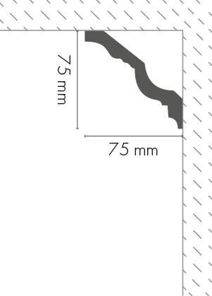 Listwa gzymsowa zdobiona LGZ-11 Cezar Biała 2,40m