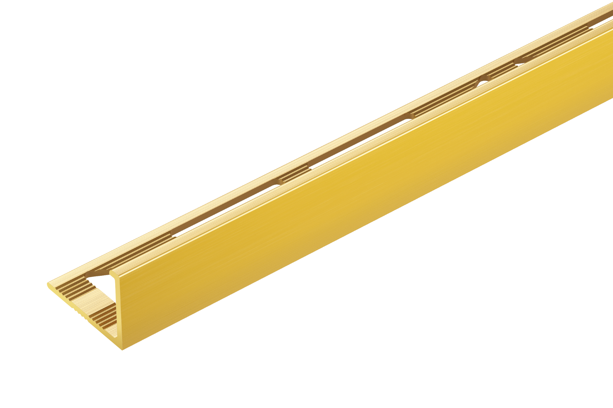 Brass corner tile profile 8mm Cezar Natural raw 2.50m