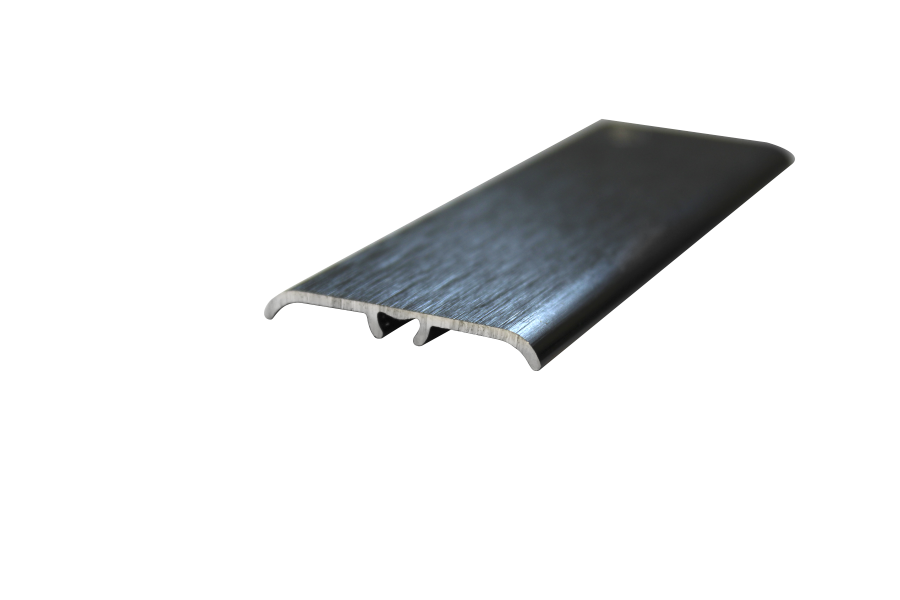 Protective strip AL push-in flat oval 35mm Black El-Poler Brushed 0.93m
