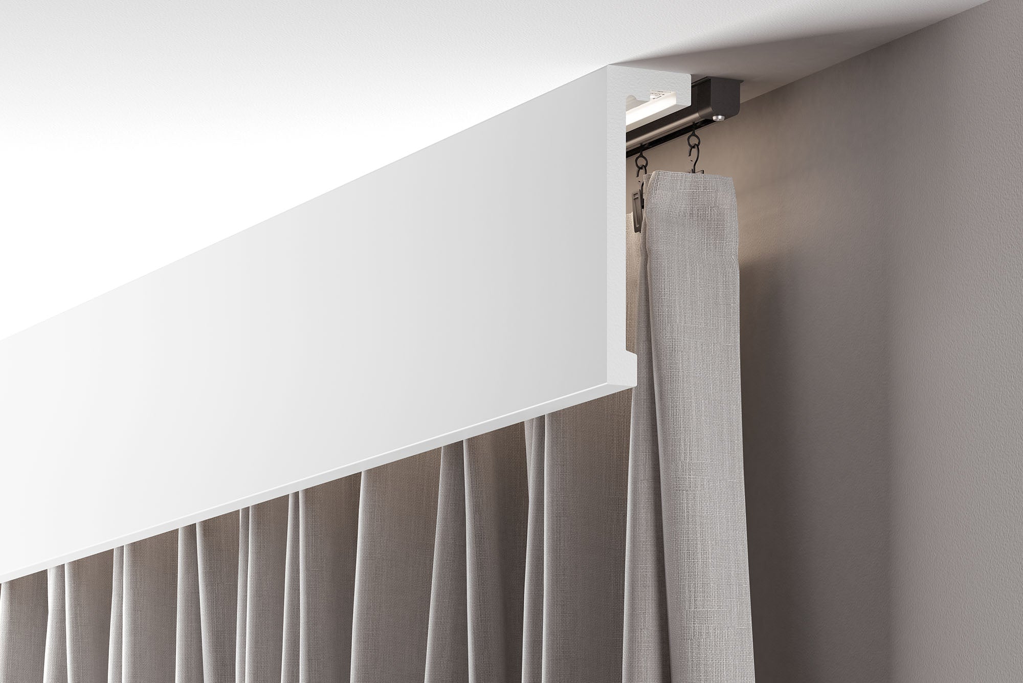 Listwy karniszowe sufitowe