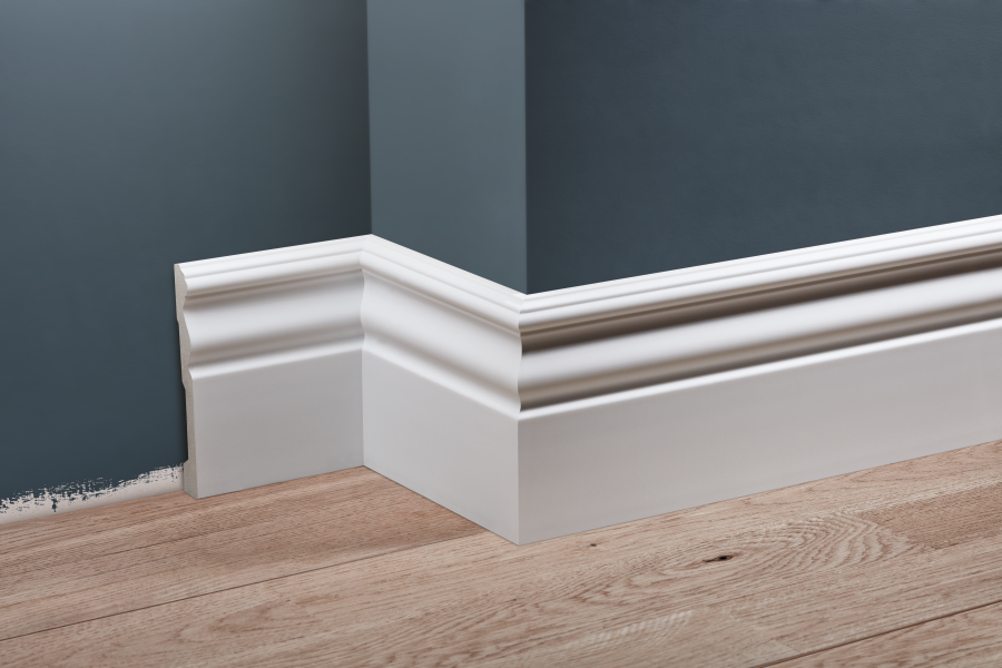 Listwa przypodłogowa LPC-09 119x15mm Cezar Biały RAL9003 Połysk 2,44m