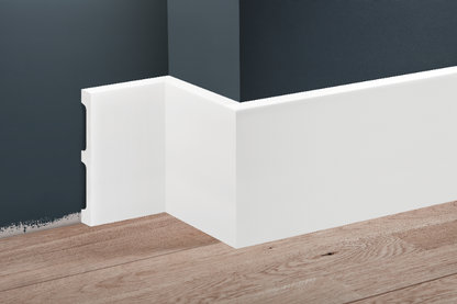 LPC-68 skirting board 151.4x16.6mm Creativa by Cezar White RAL9003 2.44m