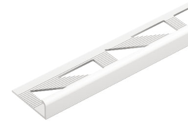 Profil do glazury PVC ozdobny 10mm Cezar Biały RAL9003 Mat 2,50m