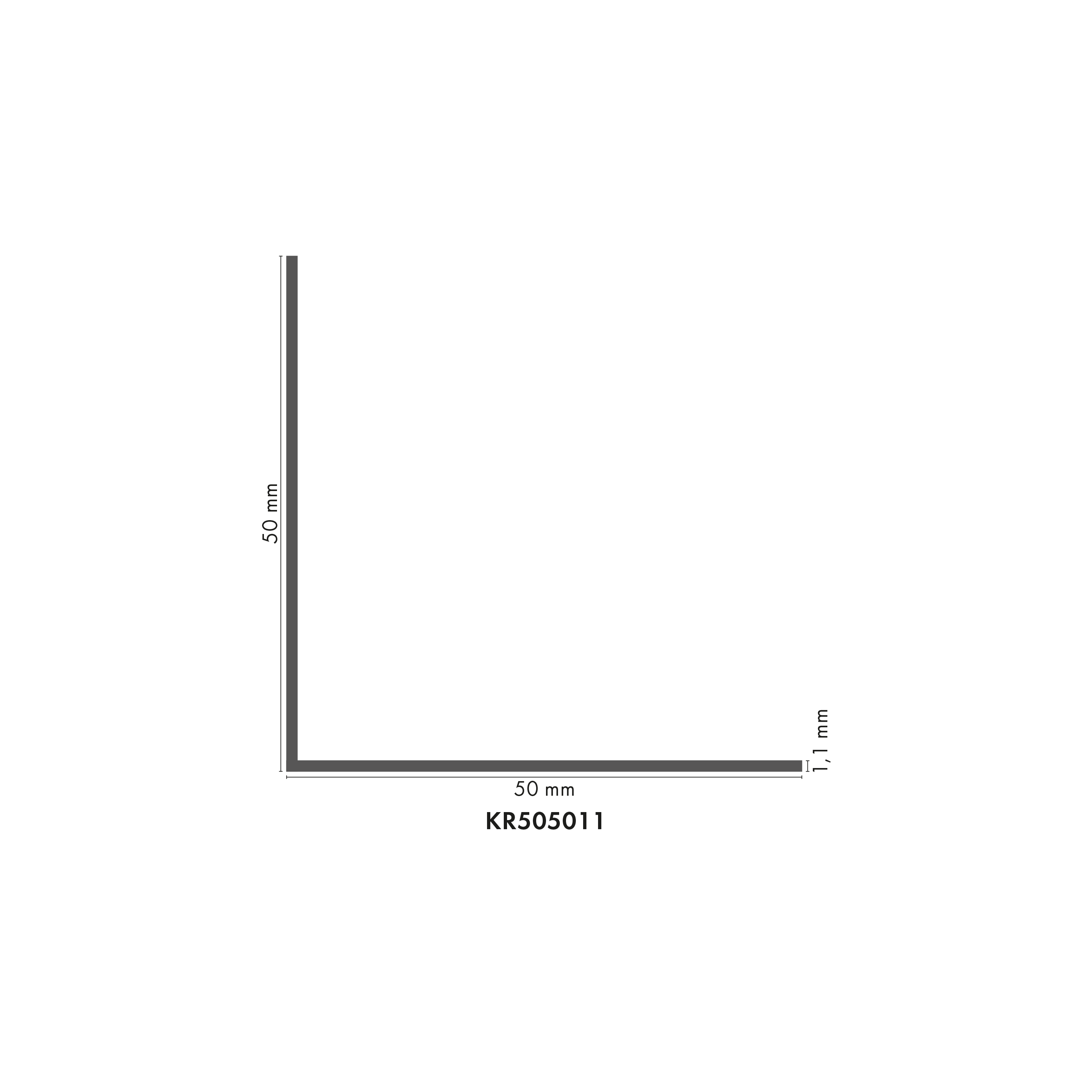 ПВХ уголок 50x50x1,1 мм, белый Cezar RAL9003, матовый, 2,75 м