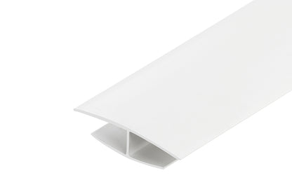 PVC H Cezar Cold White Matte joining strip for wainscoting 3m
