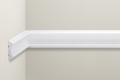 Гладкая карнизная планка LGG-13 Cezar White 2,40 м