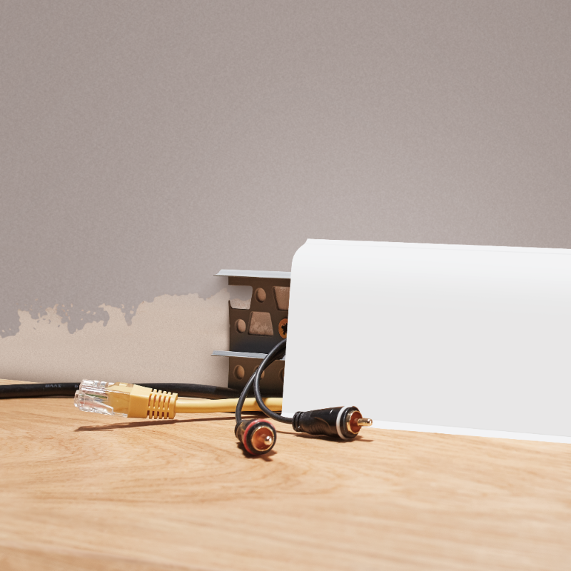 PVC skirting board SOFTline 22.5x75mm Cezar Korfu Mat 2.20m