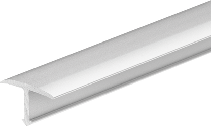 Smooth aluminum joint profile 14mm Cezar Silver Matte 2.50m