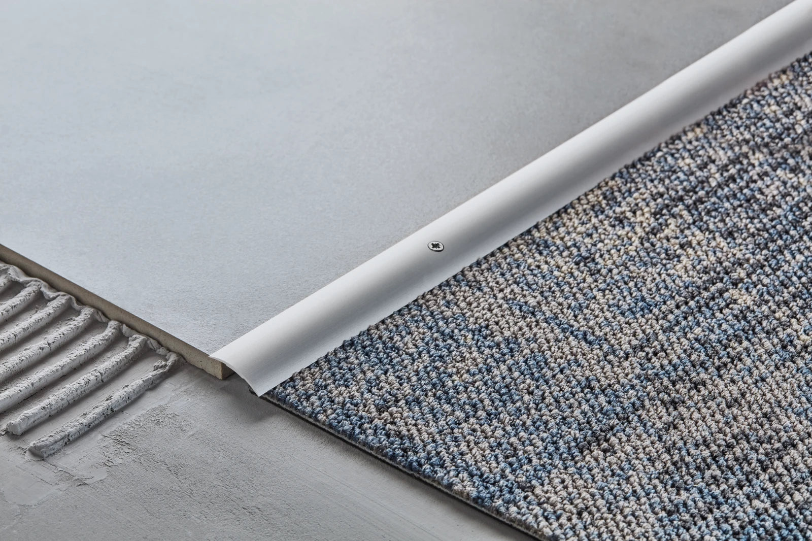 Oval aluminum threshold profile 30mm Cezar Champagne Matt 2.50m