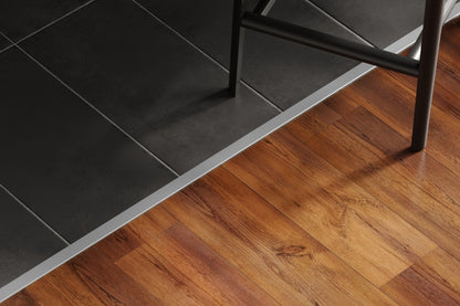 Profil progowy płaski aluminiowy 30mm klejony Cezar Srebrny Mat 0,93m