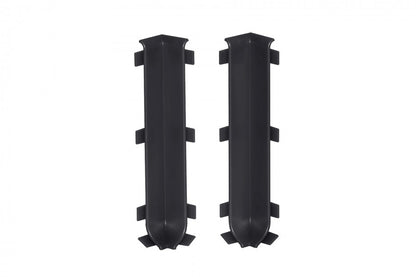 Внутренний угловой профиль для плинтуса 100 мм, 1 комплект = 2 шт., цвет Cezar, темно-серый, матовый RAL7021.