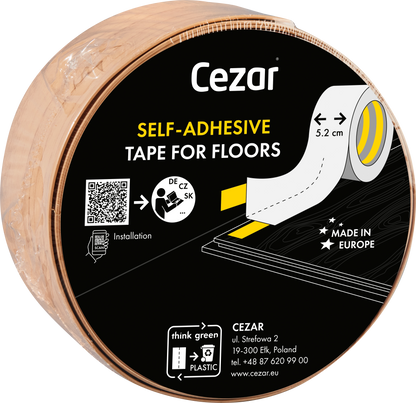 PVC floor tape 24x28mm 1KT tape = 5 pcs Cezar Brown Matt 15m