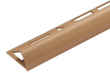 Profil do glazury PVC zewnętrzny 8mm Cezar Karmel Mat 2,50m