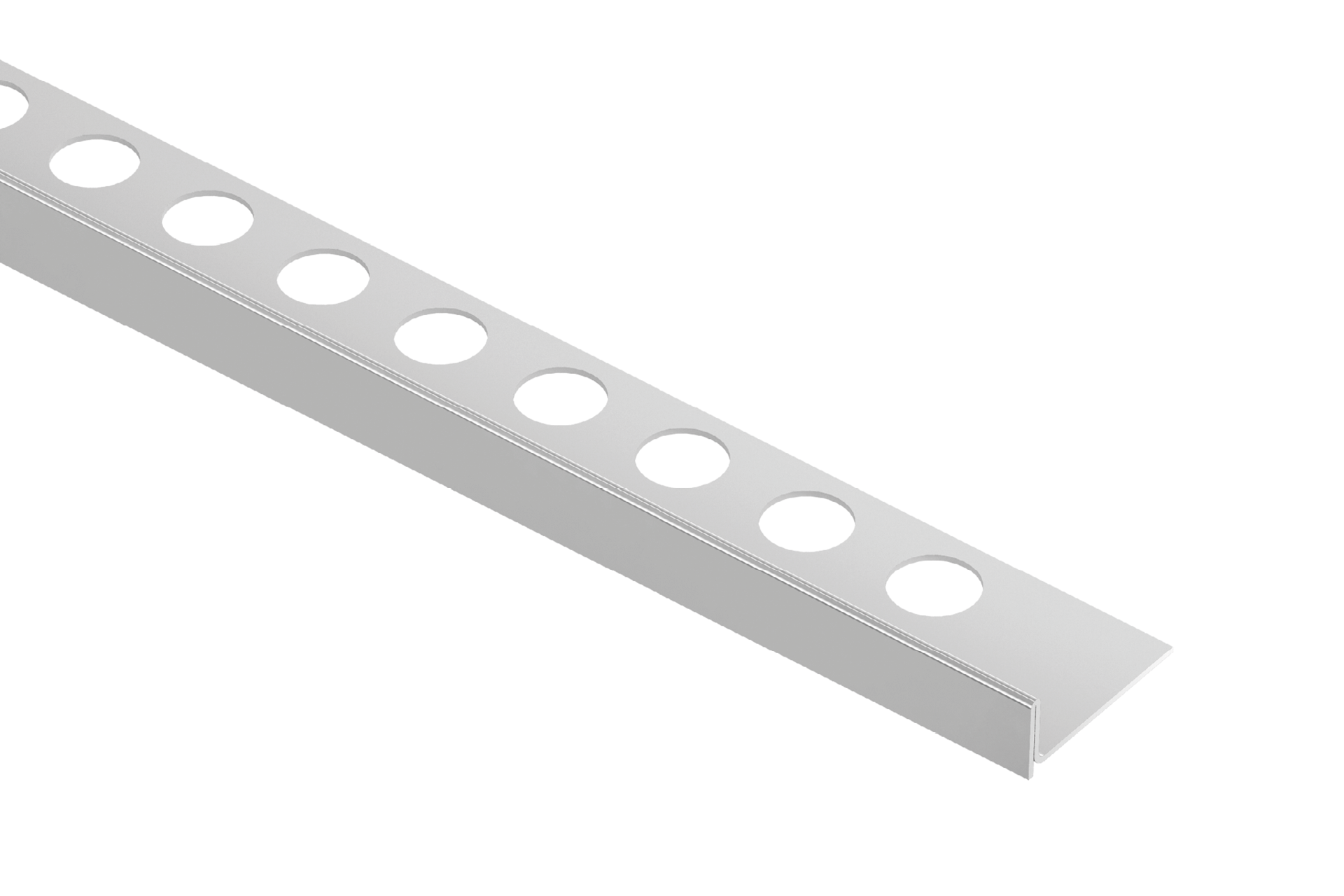 Profil do glazury brodzikowy THERMA LINE spad. boczny prawy 30x1mm Cezar Srebrny połysk 1,2m