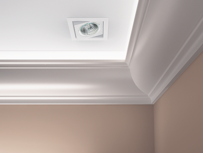 LOC-04 Cezar decorative strip, Matte White, 2.44 m