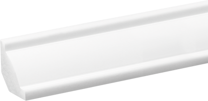 LPC-01 skirting board 21.6x21.6mm Cezar White Matt 2.44m