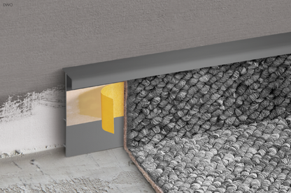 External corner for ribbed carpet strip Cezar Graphite RAL7024 Matt