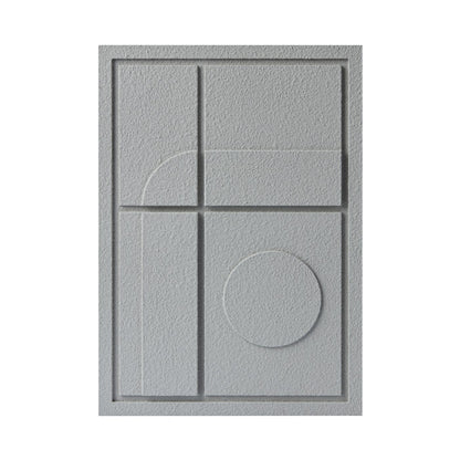 Wall Decor 350x500x18mm GEOMETRIC 3 with mounting [MMx4] MURSO Milky Grey (MG) [G] colored clay
