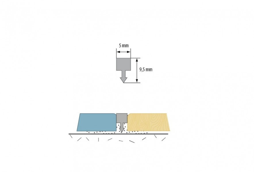 Cezar Natural 5mm Square Brass Grout Profile 2m