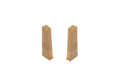 Торцевые заглушки для плинтуса Cezar60 20x60 мм, 1 комплект = 2 шт. (левая + правая) Cezar Classic Oak Matt