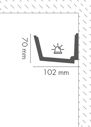 Декоративная полоса LOC-02 Cezar, матовый белый, 2,44 м