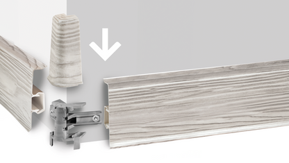 Internal corner for Cezar60 skirting board 20x60mm 1 set = 2 pcs Cezar Classic Oak Matt