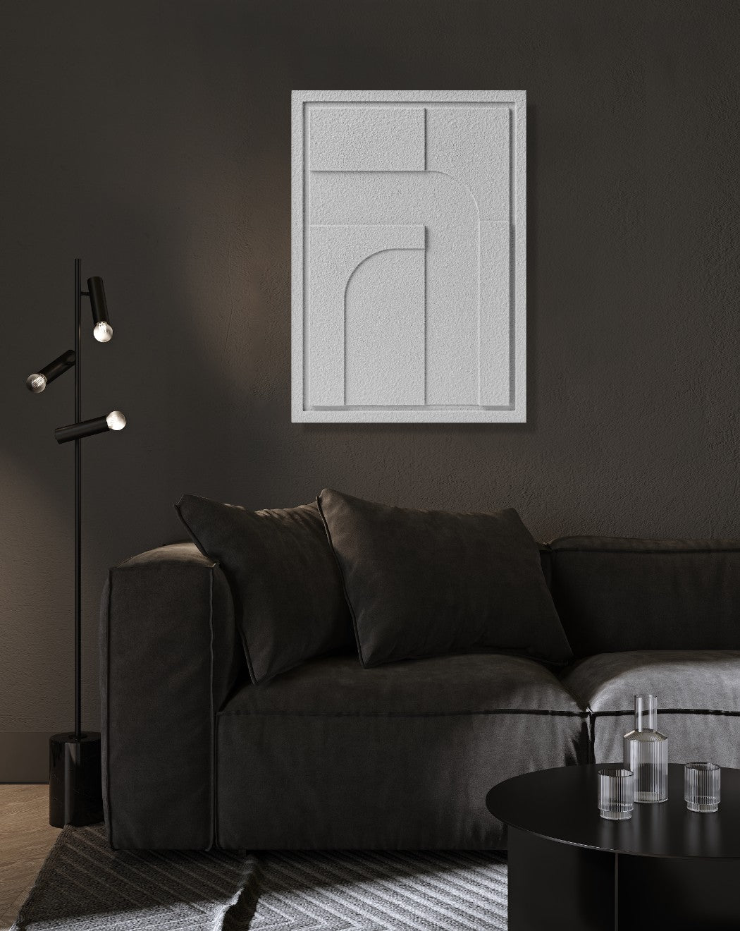 Wall Decor 500x700x18mm GEOMETRIC 4 MURSO Milky Gray