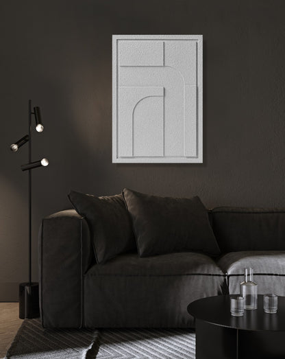 Wall Decor 500x700x18mm GEOMETRIC 4 MURSO Milky Gray