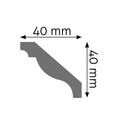 Listwa gzymsowa gładka LGG-24 Flex Cezar Biała 2,40m