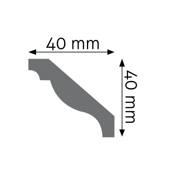 Listwa gzymsowa gładka LGG-24 Flex Cezar Biała 2,40m