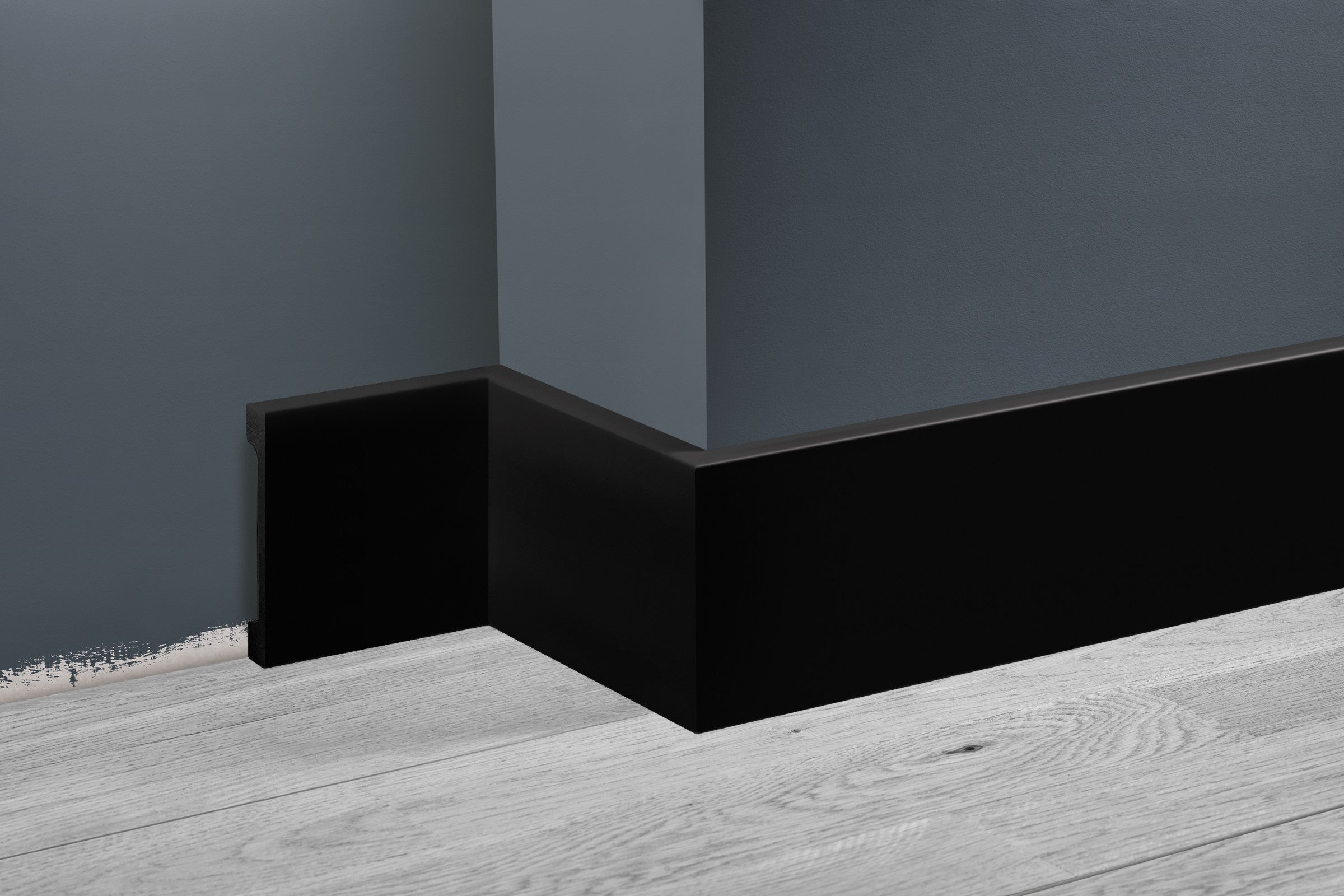Listwa przypodłogowa 99x16mm LPC-29 Creativa by Cezar Czarny RAL9005 mat 2,44m