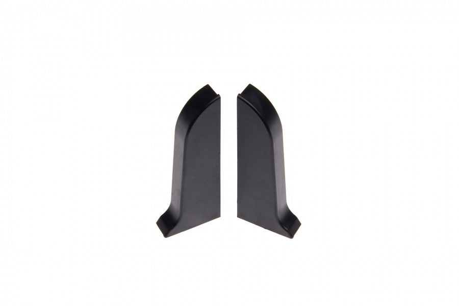 End caps for Classic skirting board 22x59mm 1 set = 2 pcs (L+R) Cezar Black RAL9005 Matt