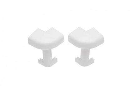 Внешний угол для ребристой ковровой полосы, цвет Cezar White RAL9003, матовый.