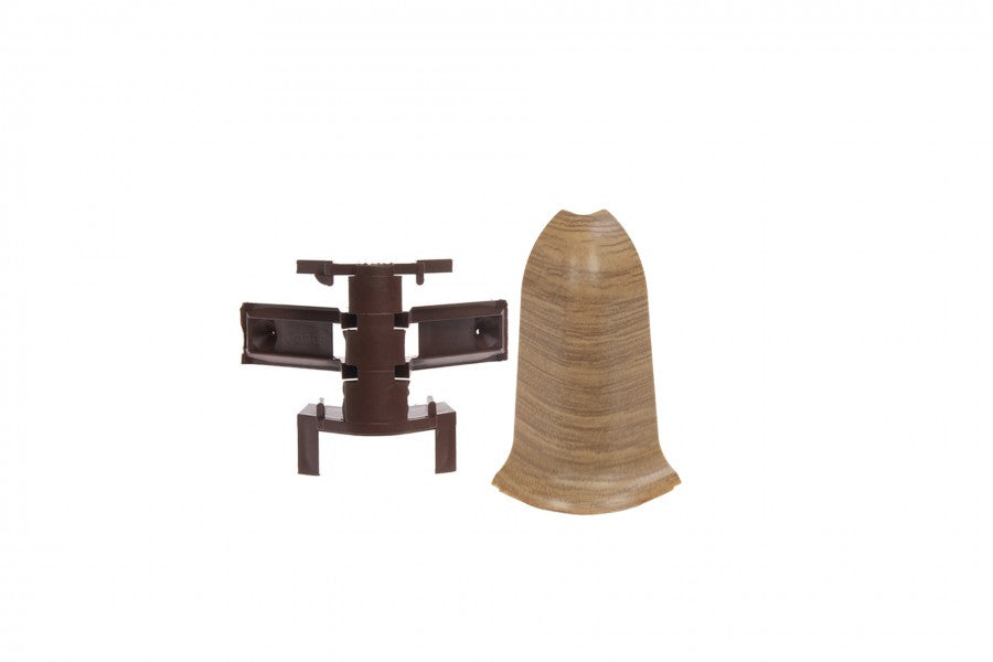 External corner + RAK for Classic skirting board 22x59mm 1 set = 2 pcs (NZ + RAK) Cezar Oak Alabama Matt