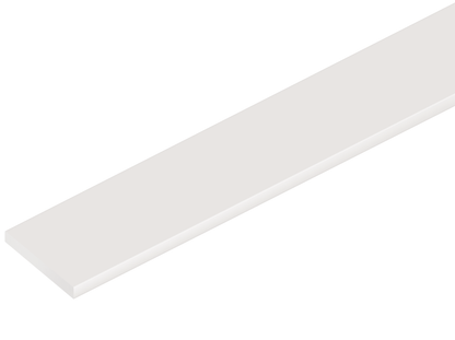Flat PVC bar 40x2mm Cezar White RAL9003 matt 2.60m