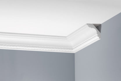 LGZ-02 Flex Cezar White Decorated Cornice Strip 2.40m