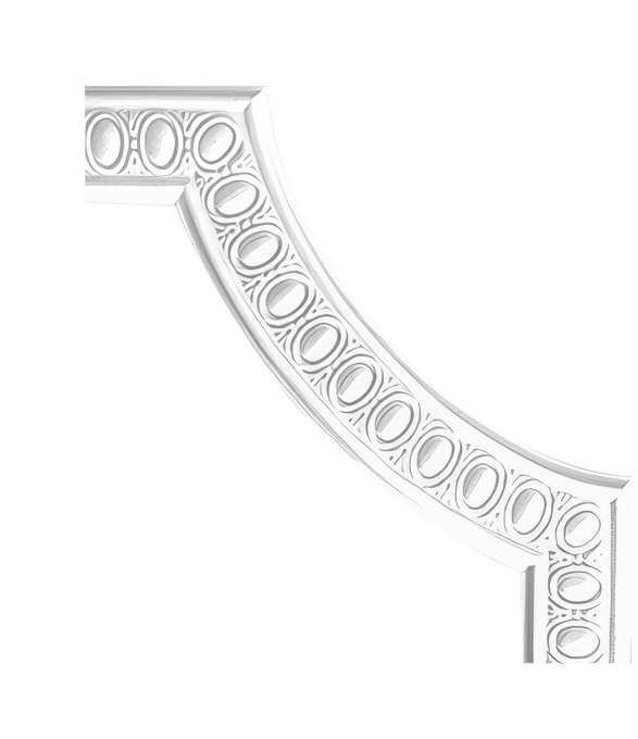 Narożnik do listwy naściennej zdobionej 03-2 Cezar Biały 0,41m