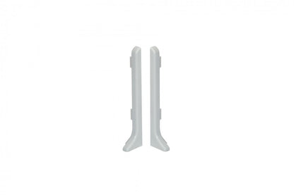 Торцевые заглушки для плинтуса 59 мм, 1 комплект = 2 шт. (левая + правая), цвет Cezar, светло-серый, матовый RAL7035.