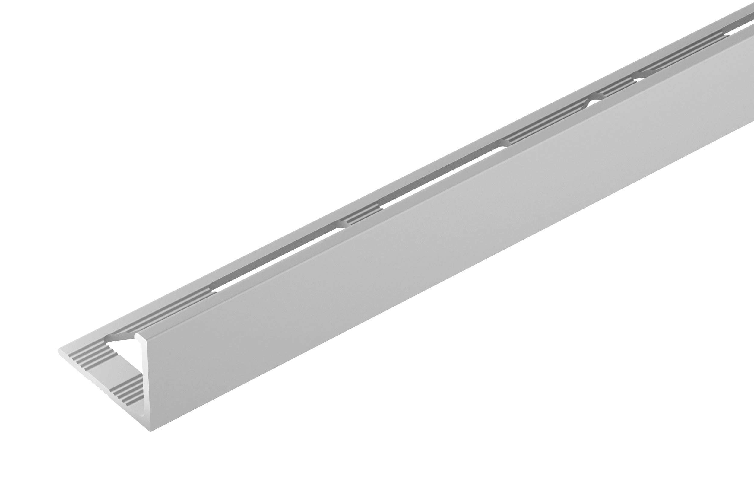 Profil do glazury aluminiowy narożny 8mm Cezar Srebrny Mat 1m