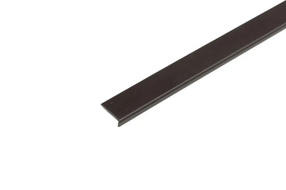PVC angle 17x05x1.1mm Cezar Black RAL9005 Matt 2.75m