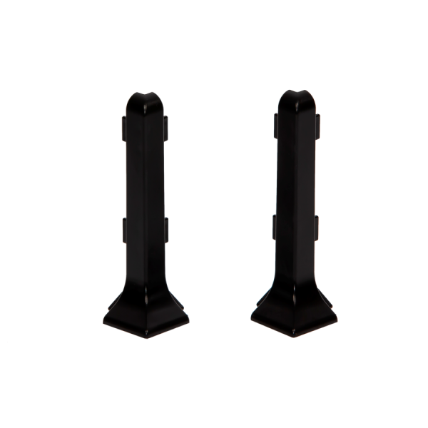 Narożnik zewnętrzny do listwy przypodłogowej 59mm 1kpl=2szt Cezar Czarny RAL9005 Mat