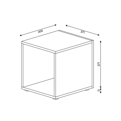 CLICKform shelf BOX400 MURSO Black RAL9005 Matt