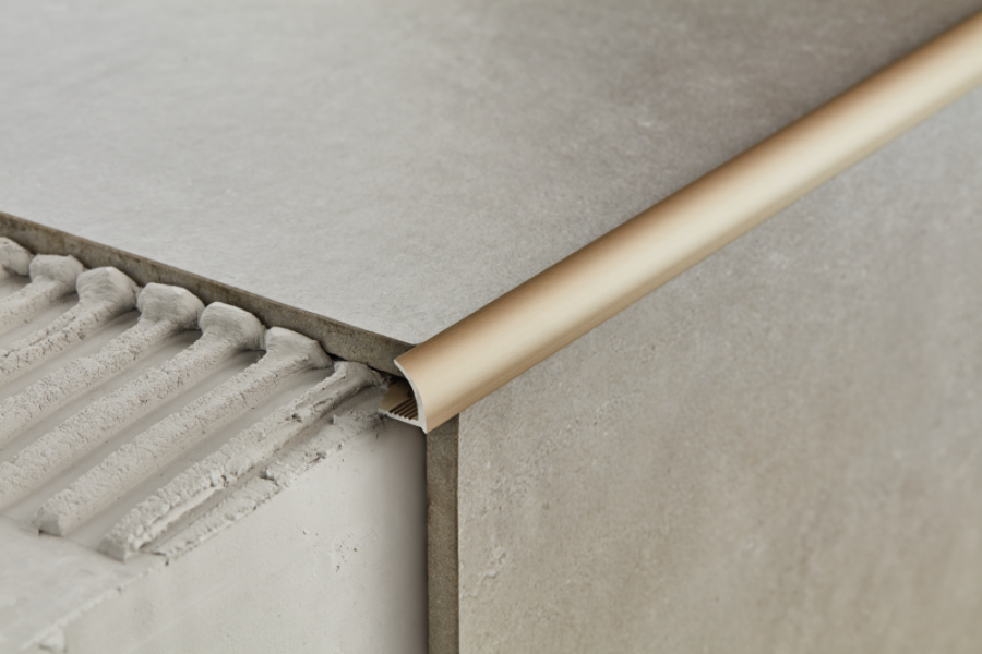 Profil do glazury aluminiowy krawędziowy owalny 10mm Cezar Czarny RAL9005 Mat 2,50m