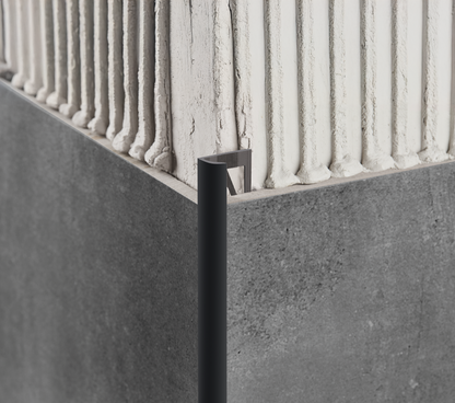 External PVC tile profile 9mm Cezar Light Grey Matte 2.50m