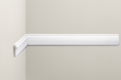 Listwa naścienna gładka LNG-28 Cezar Biały Mat 2,44m