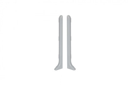 Zaślepki do listwy przypodłogowej 80mm 1kpl=2szt(L+P) Cezar Szary Jasny RAL7035 Mat