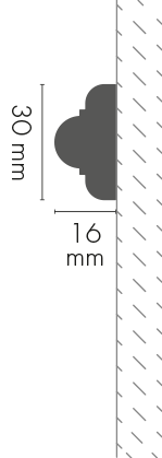 Smooth wall strip LNG-21 Flex glued Cezar White Matt 2.40 m