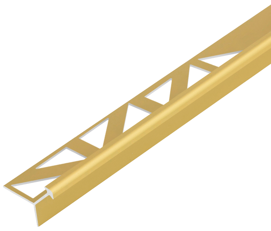 Aluminum external narrow tile profile 8 mm Cezar Gold Matt 2.50 m